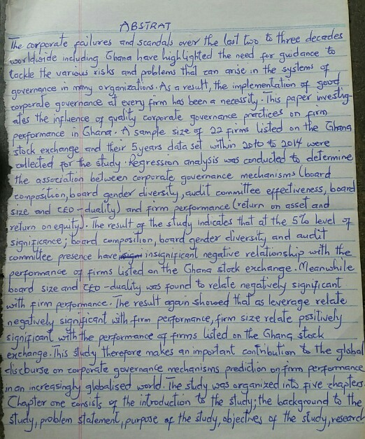 OD [size and CEO ABSTRAT The corporate failures