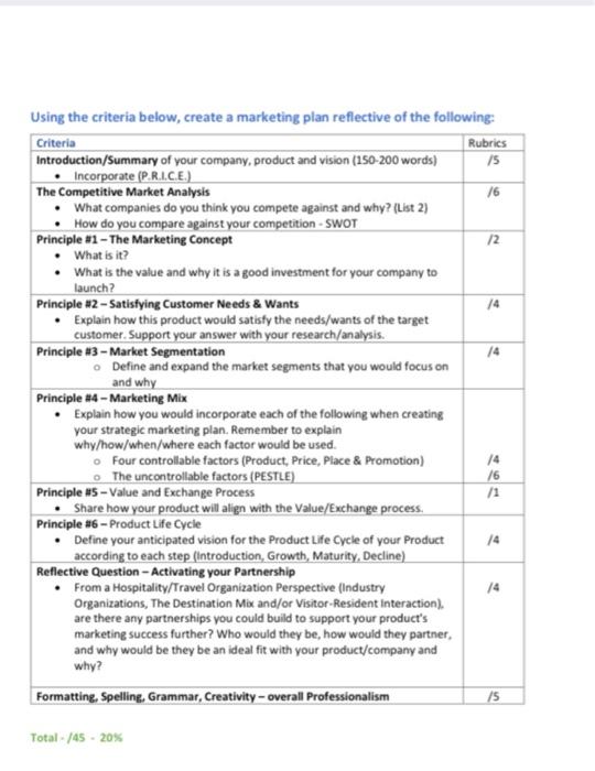 Sales and Marketing Scenario - You are a