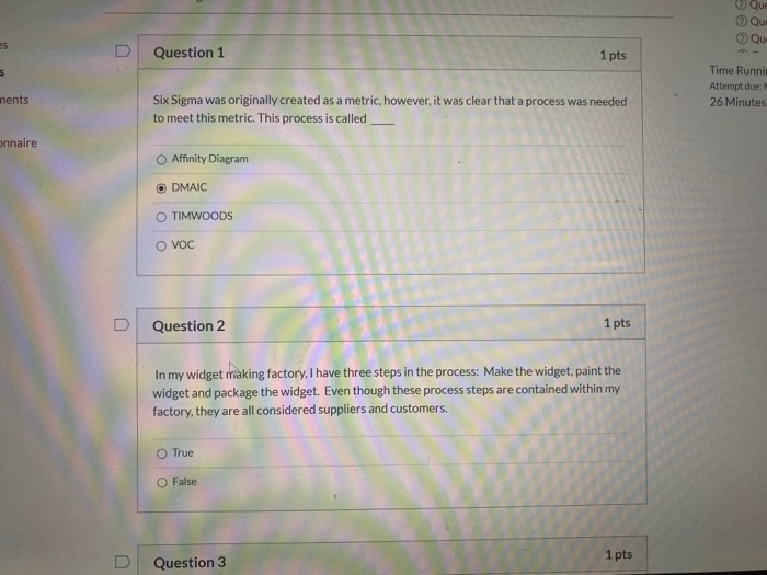 Que Que Qu es Question 1 1 pts U Time Runni