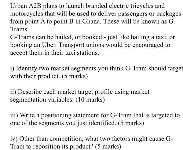 Urban A2B plans to launch branded electric