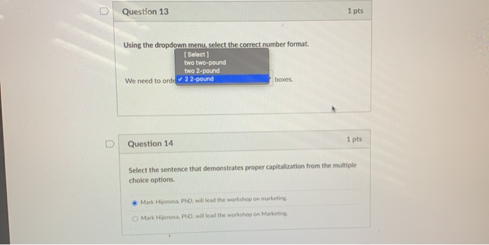 Question 5 1 pts Identify the error(s) in the
