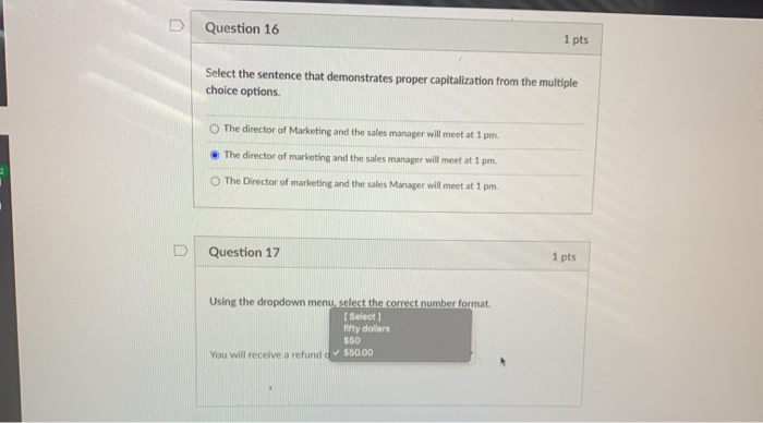 Question 5 1 pts Identify the error(s) in the