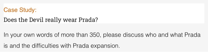Case Study: Does the Devil really wear Prada? In