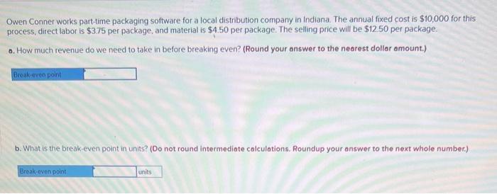 Owen Conner works part-time packaging software