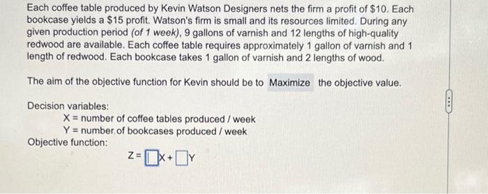 Each coffee table produced by Kevin Watson