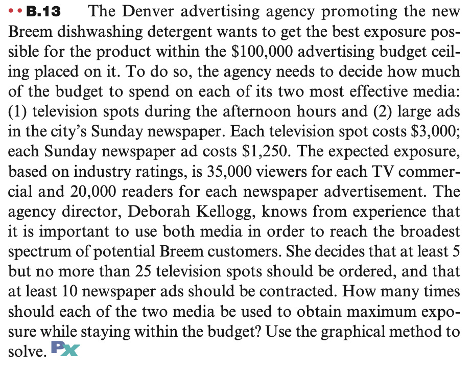 ** You must formulate (show) the linear