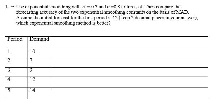 PLEASE ANSWER ALL PARTS AND SHOW ALL WORK! 1. Use