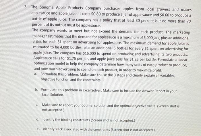 2. Remember the Sonoma Apple problem in the