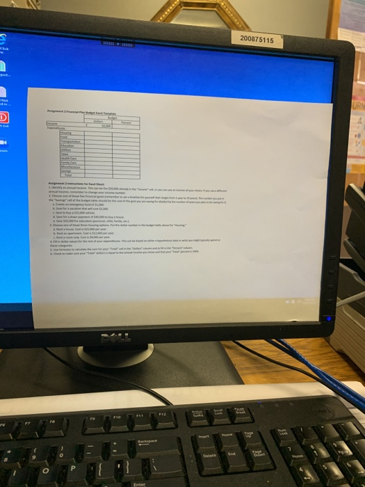 200875115 1 F10 11 le P Enter ECO110 Assignment 2