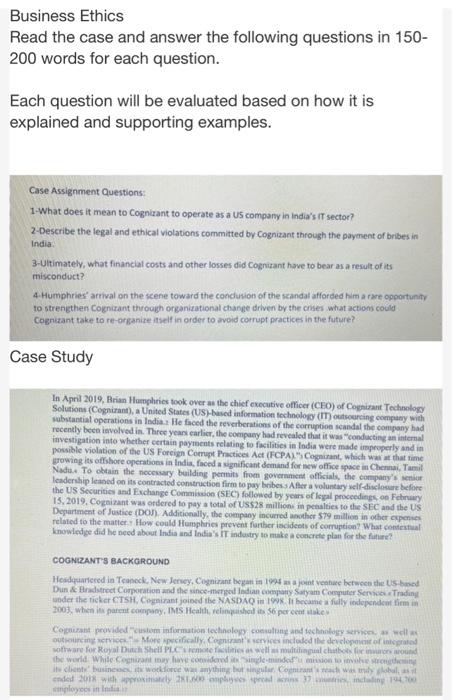 Please do Question 3 & Question 4 Business Ethics