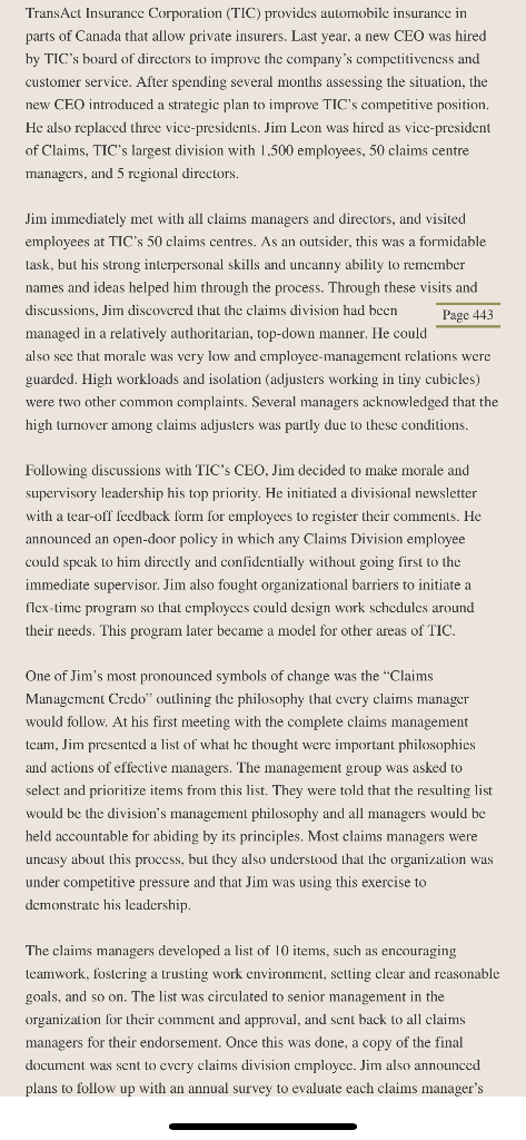 TransAct Insurance Corporation (TIC) provides