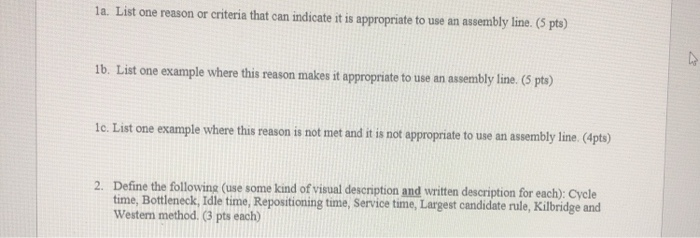 please give details, will rate!!! thanks 1a. List