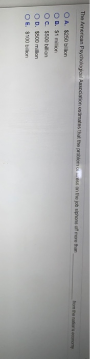 The American Psychological Association estimates