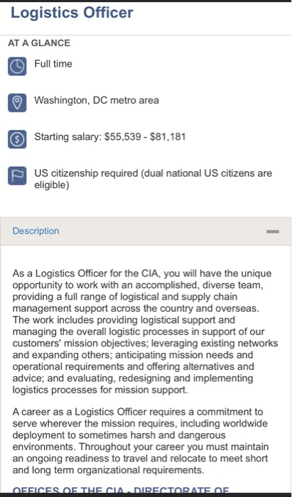 Ann, Logistics Officer, three years with the