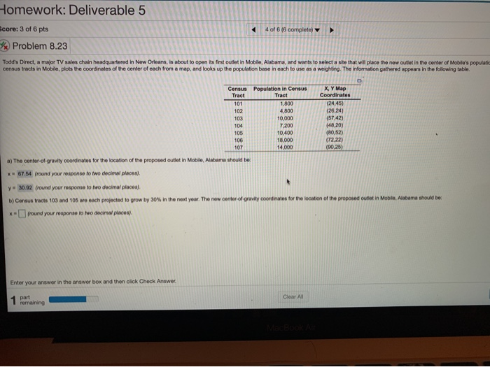 Homework: Deliverable 5 Score: 3 of 6 pts We