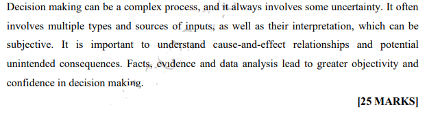 Decision making can be a complex process, and it