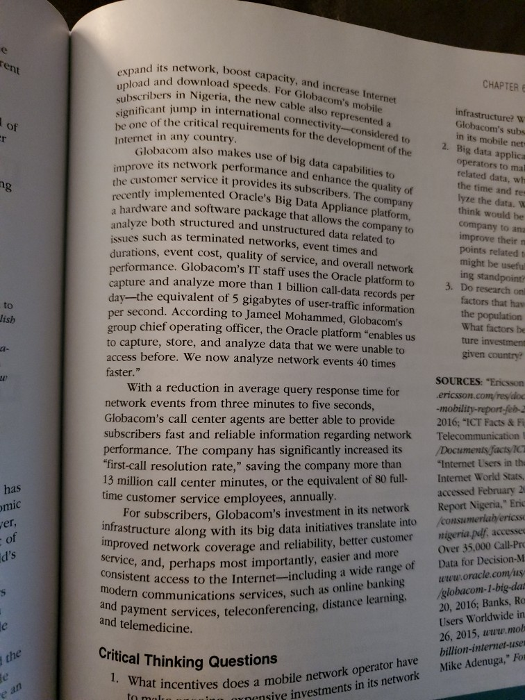 Complete Chapter 6 Case 2 Globacom - pages 292 -