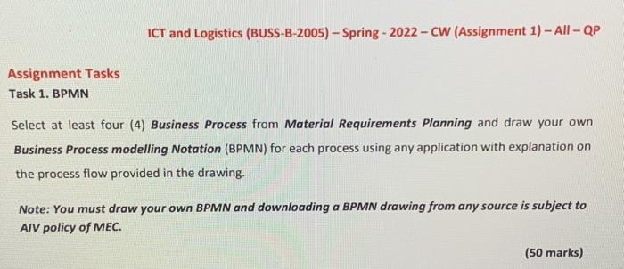 I need it 4 flowchart ICT and Logistics