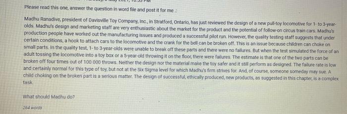 Please read this one, answer the question in word