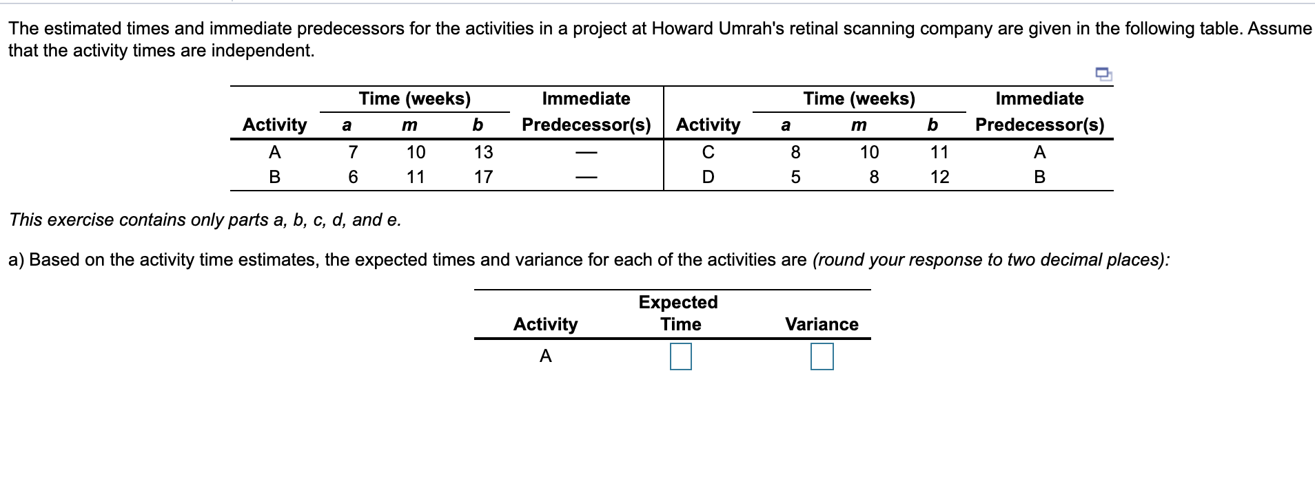 Please answer all RED TABS (A-E) . all of it is