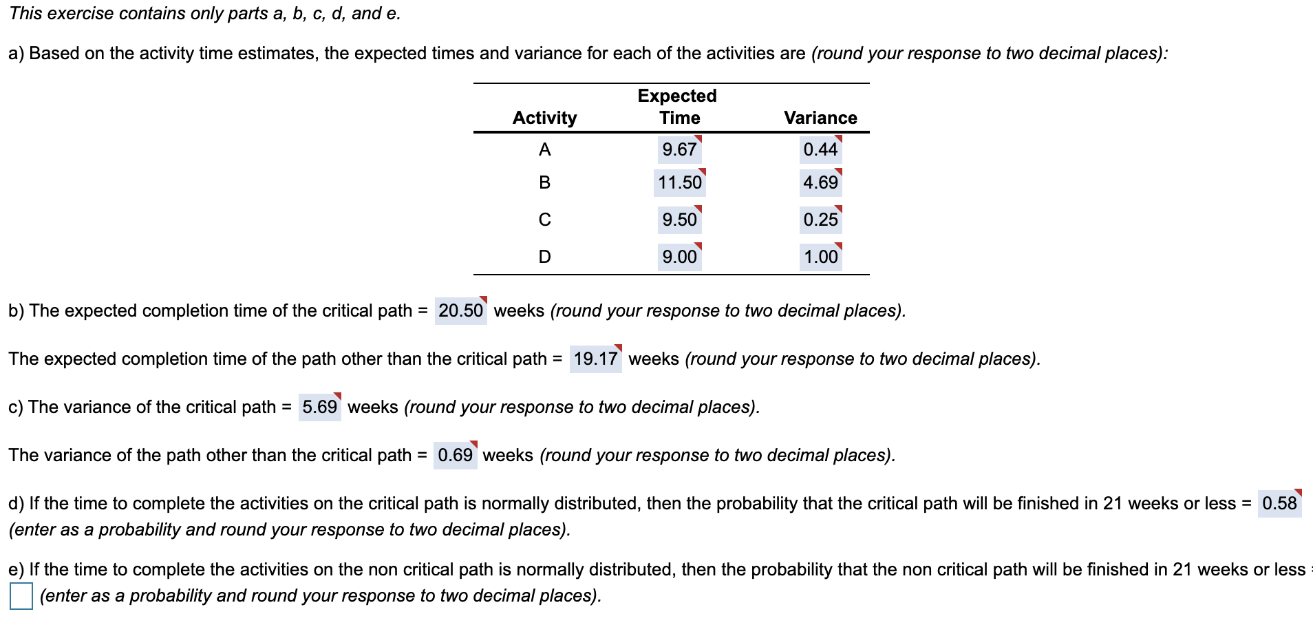 Please answer all RED TABS (A-E) . all of it is