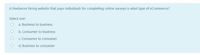 An offsite payment gateway is: Select one: a. A