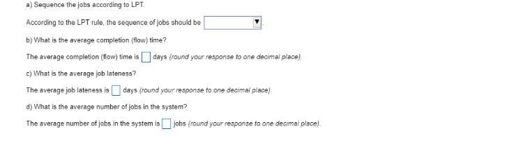 The following jobs are waiting to be processed at