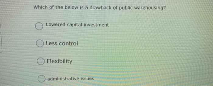 Which of the below is a drawback of public