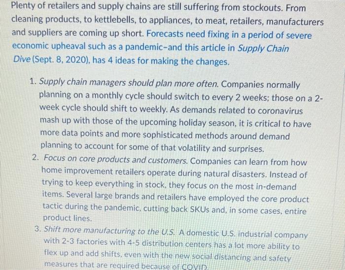 enty of retailers and supply chains are still
