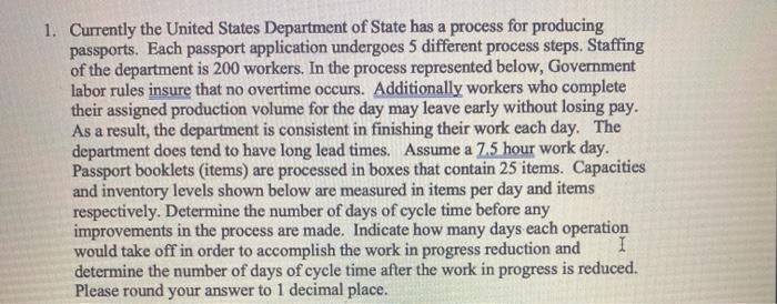 1. Currently the United States Department of