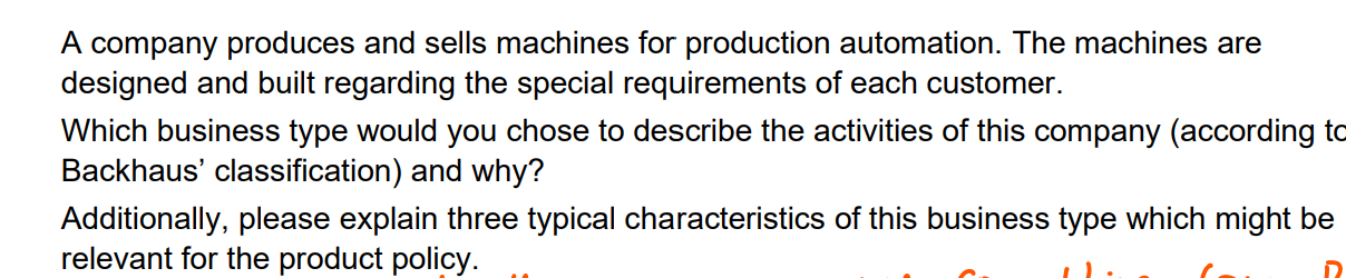 A company produces and sells machines for