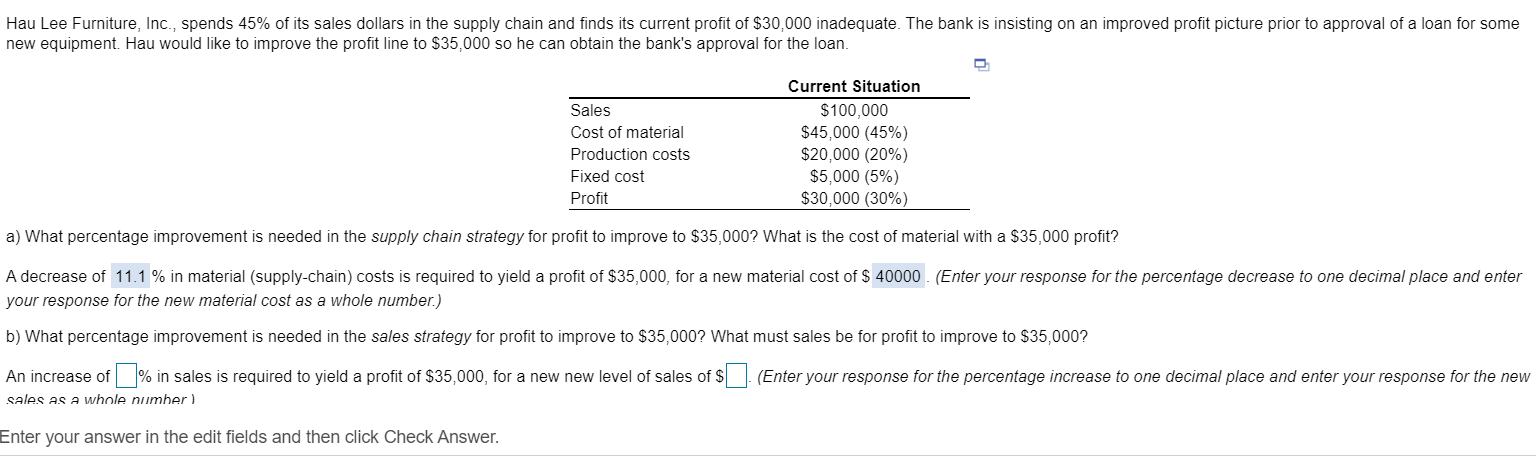 I need the answer for part B Hau Lee Furniture,