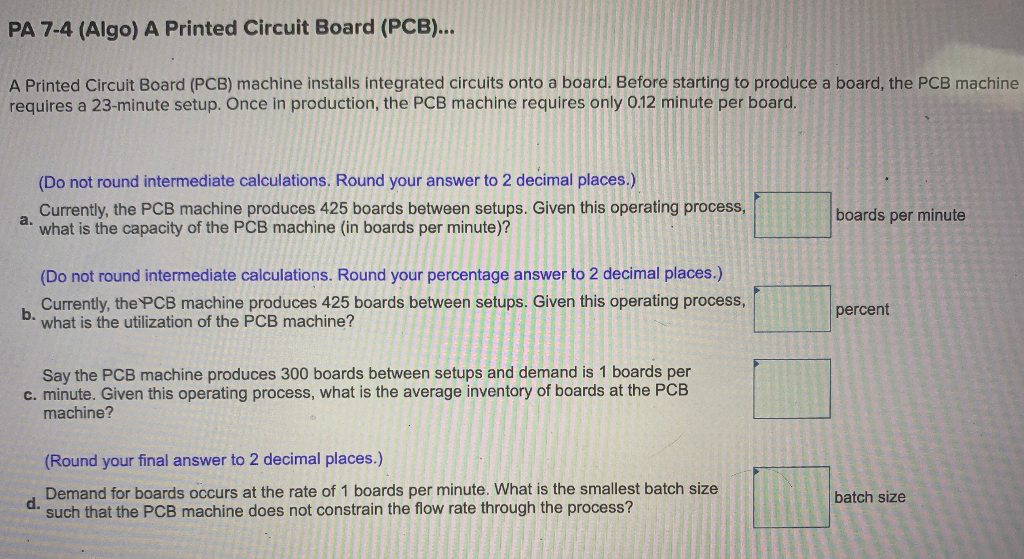 PA 7-4 (Algo) A Printed Circuit Board (PCB)... A
