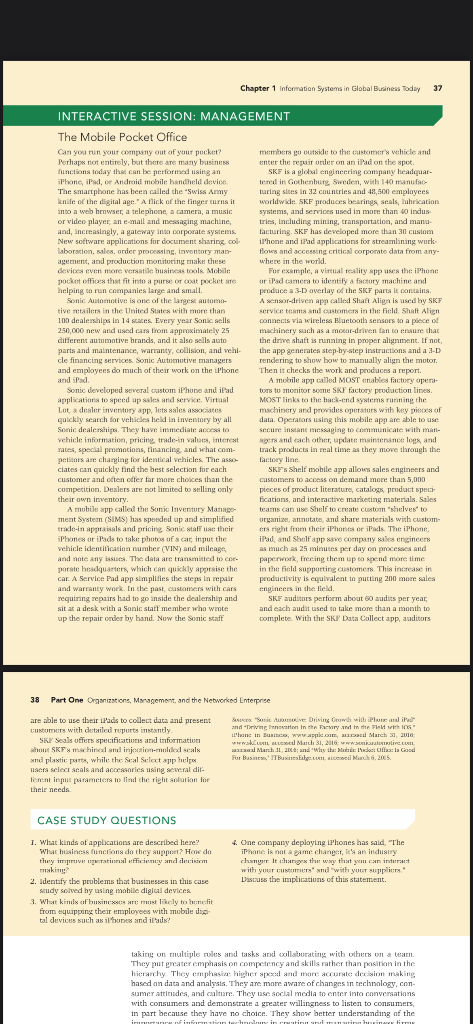 Chapter 1 Information Systems in Global Business