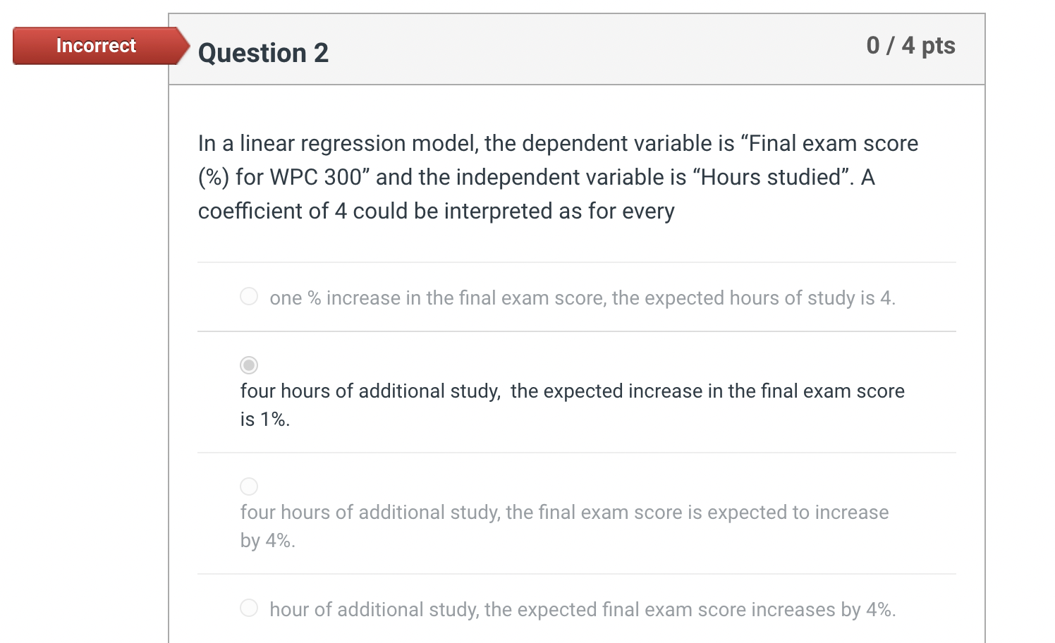 For a given problem, if you determined that you