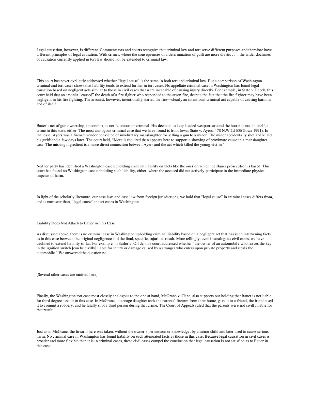 Case In State v. Bauer (2014), Douglas L. Bauer