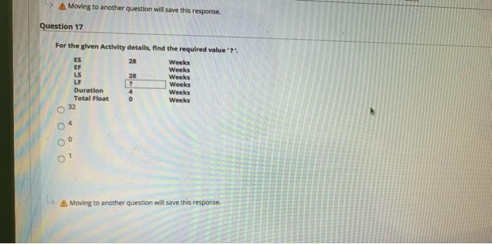 52 Moving to another question will save this