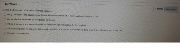 QUESTION 2 1 points Save Anne During the Selso