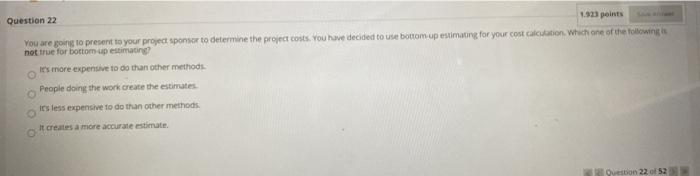 Question 22 1.933 points You are going to present