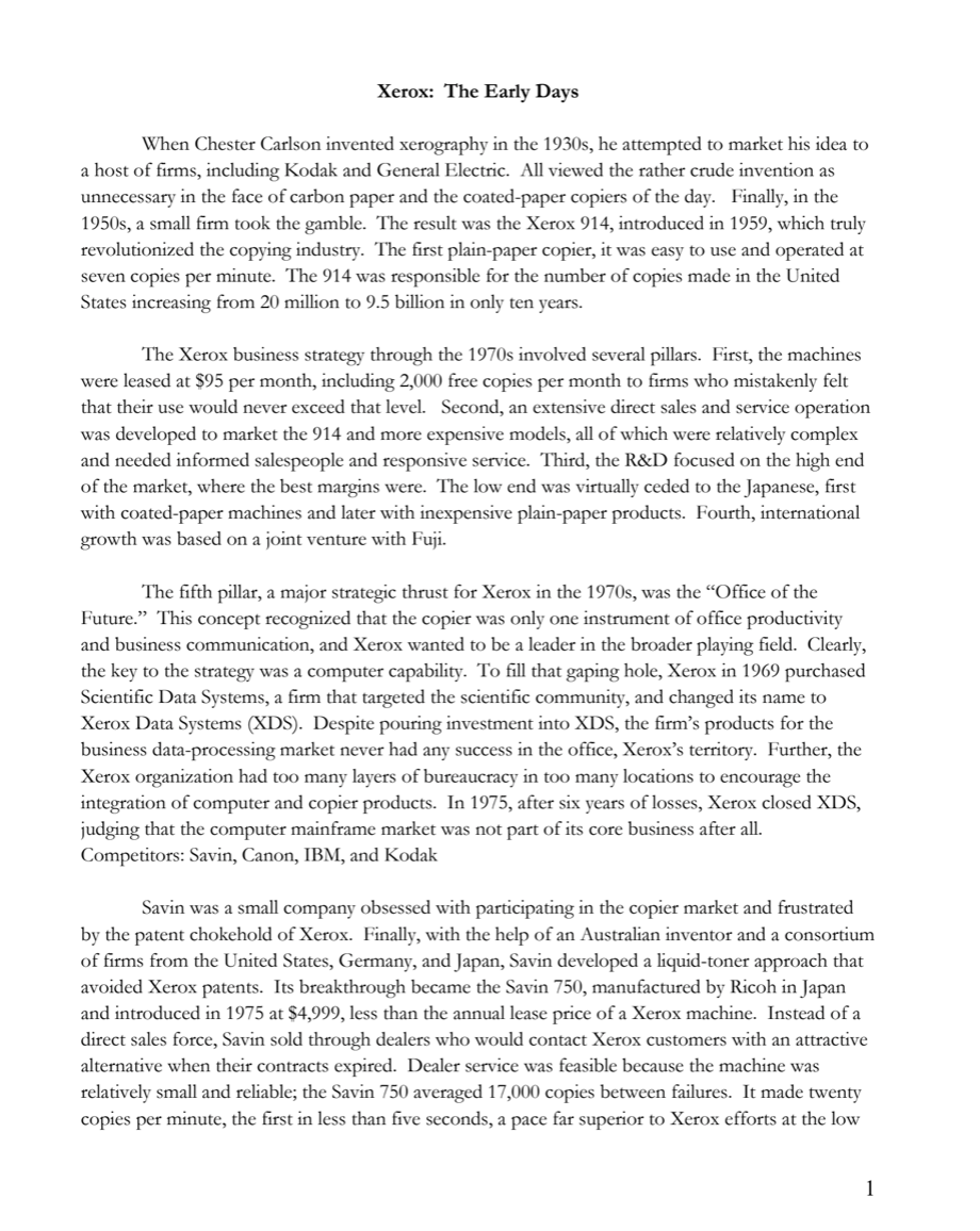 Read the mini-case and answer the following