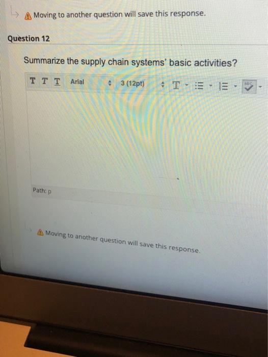 A Moving to another question will save this