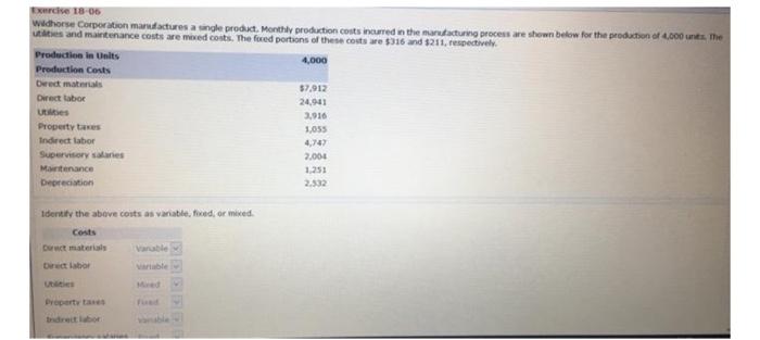 Exercise 18-06 Wedhorse Corporation marudatures