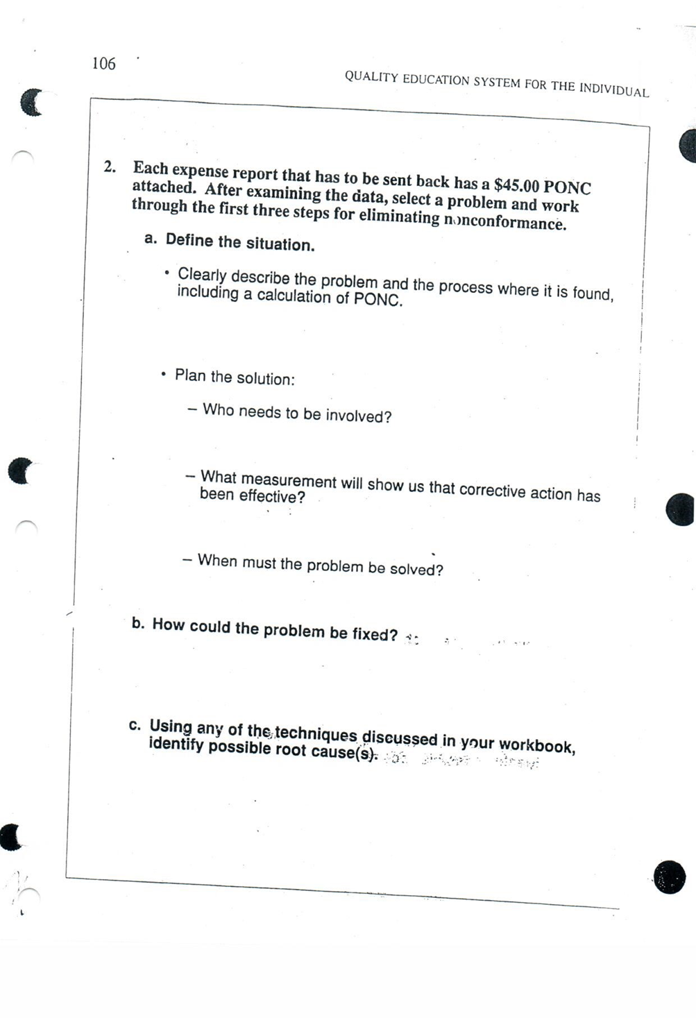 106 2. Each expense report that has to be sent