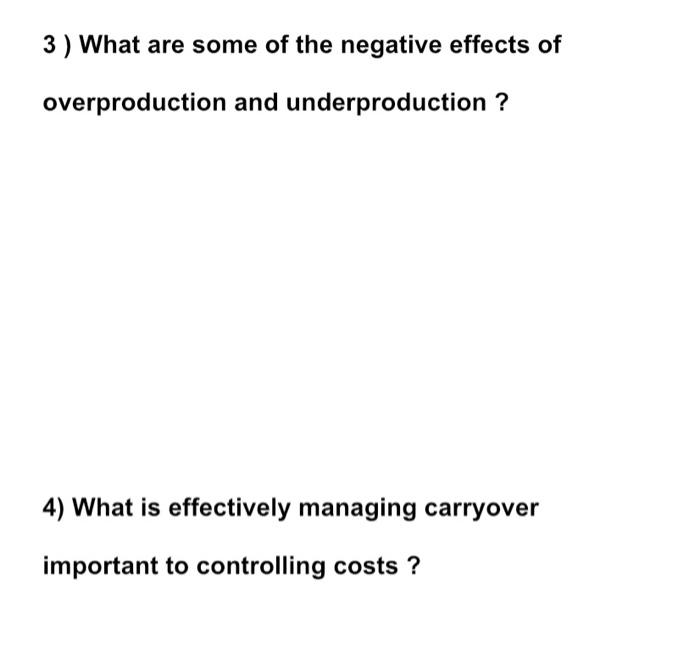 3) What are some of the negative effects of