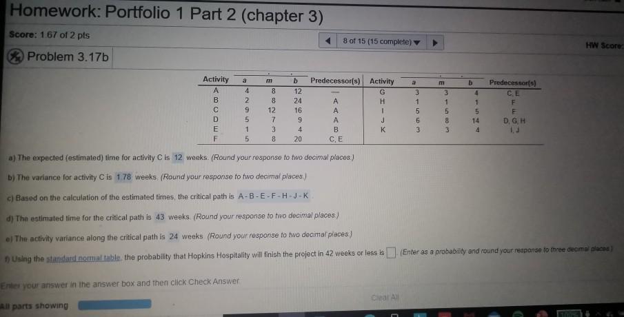 Help with part f Homework: Portfolio 1 Part 2