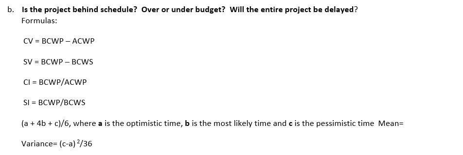 Earned Value Analysis A/5 D/7 B/6 C/10 In the