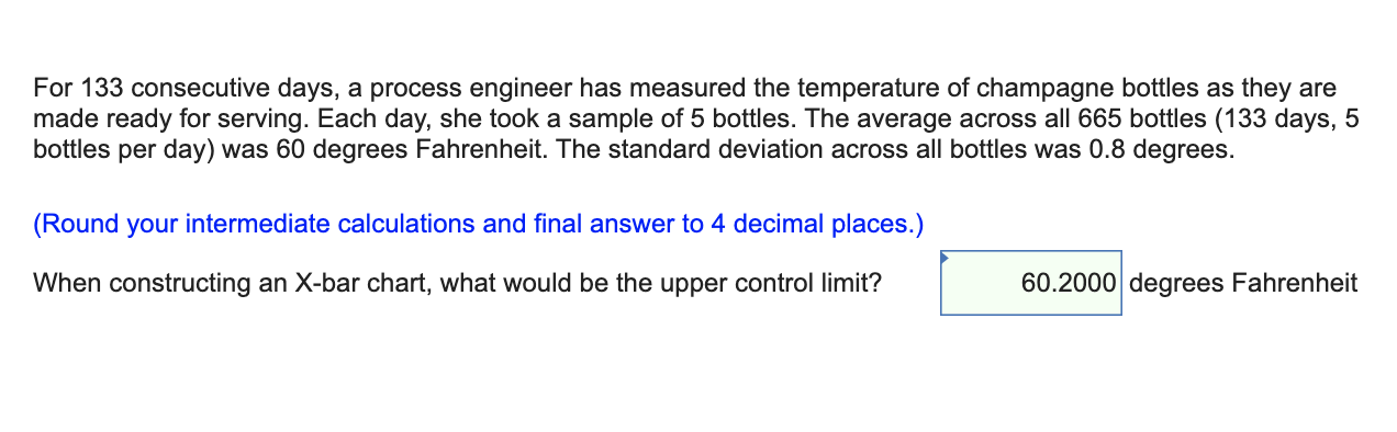 For 133 consecutive days, a process engineer has