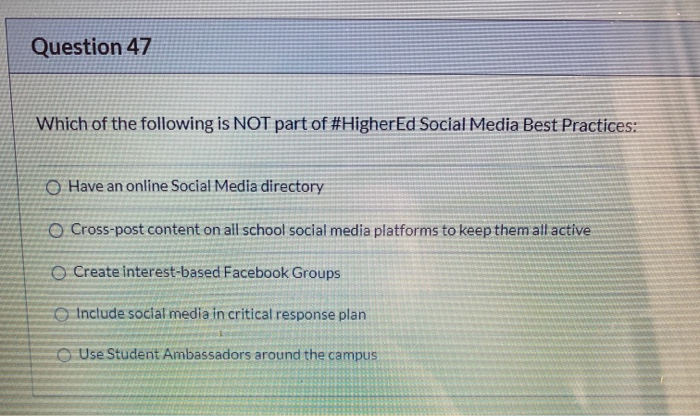 Question 46 1 pts Based on everything we've