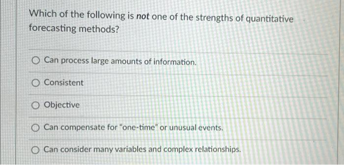 Exponential smoothing does not work well when