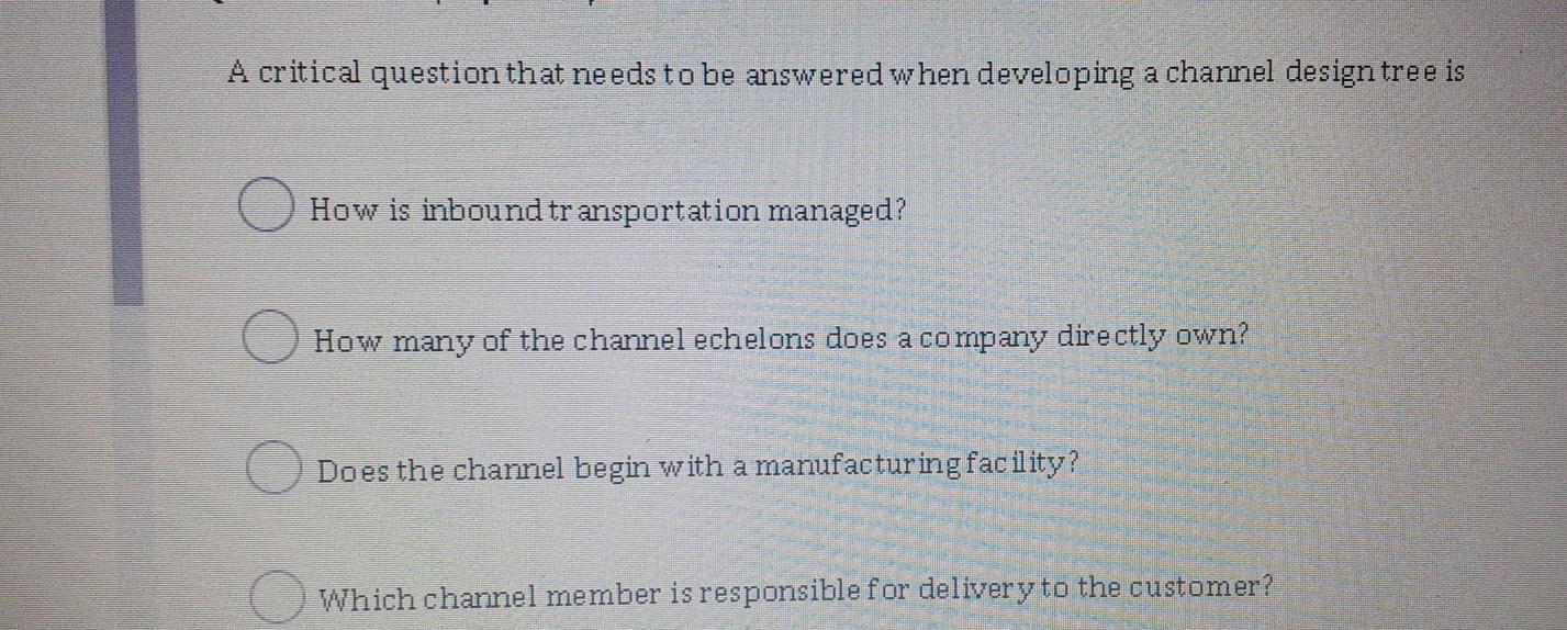 A critical question that needs to be answered